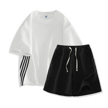 Triple Stripe Sleeve Tee & Short Set