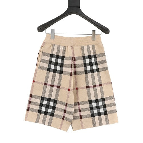 Burberry Oversized Check Knit Shorts