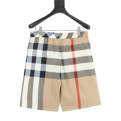 Burberry Check Drawstring Mesh-Lined Swim Shorts