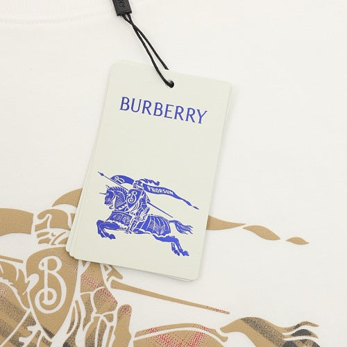Burberry Gradient Check Equestrian Knight Badge Print T-Shirt