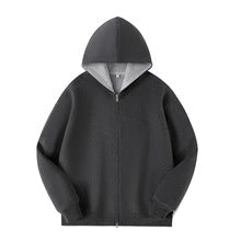 Contrast-Lined Zip Hoodie