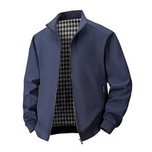 Plaid-Lined Harrington Jacket