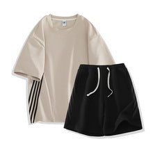 Triple Stripe Sleeve Tee & Short Set