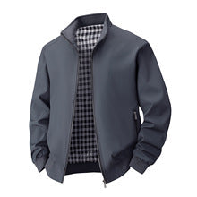 Plaid-Lined Harrington Jacket