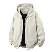 Hooded Layered Snap Jacket