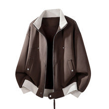 Contrast-Lined Bomber Jacket