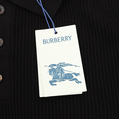 Burberry Check Side Panel Knit Polo Shirt