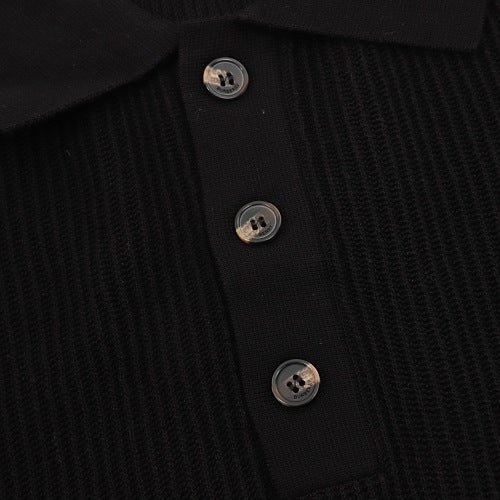 Burberry Check Side Panel Knit Polo Shirt