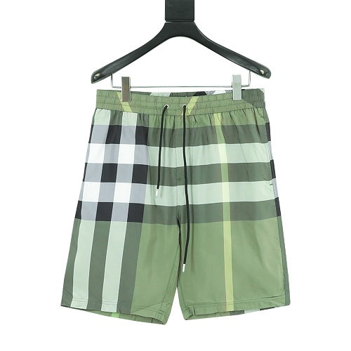 Burberry Check Drawstring Mesh-Lined Swim Shorts