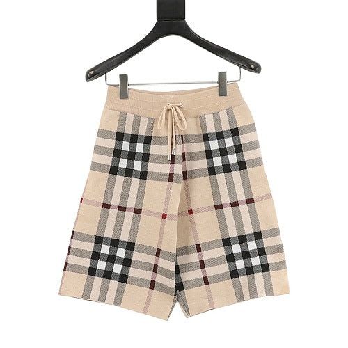 Burberry Oversized Check Knit Shorts