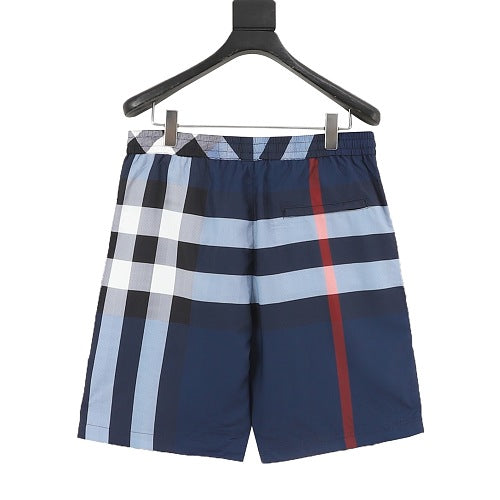 Burberry Check Drawstring Mesh-Lined Swim Shorts