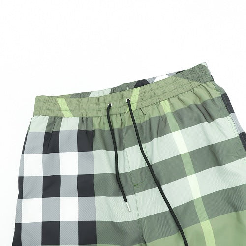 Burberry Check Drawstring Mesh-Lined Swim Shorts
