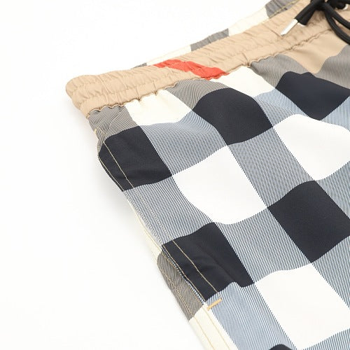 Burberry Check Drawstring Mesh-Lined Swim Shorts