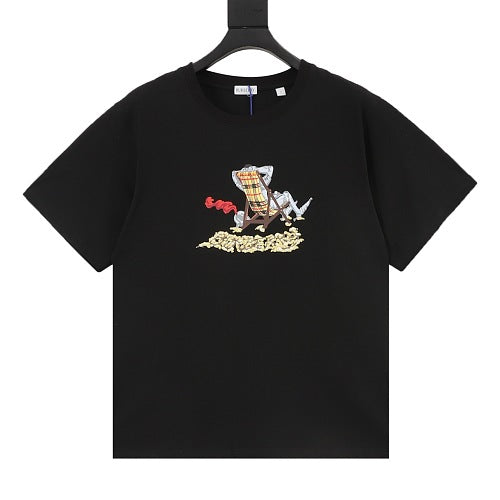 Burberry 26SS Lounging Bear Deck Chair Print Short-Sleeve Tee