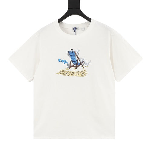 Burberry 26SS Lounging Bear Deck Chair Print Short-Sleeve Tee