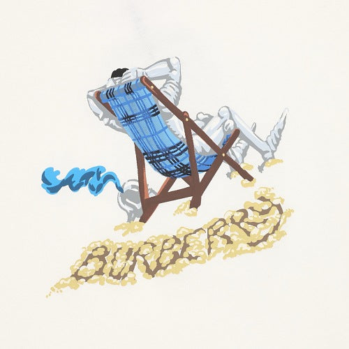 Burberry 26SS Lounging Bear Deck Chair Print Short-Sleeve Tee