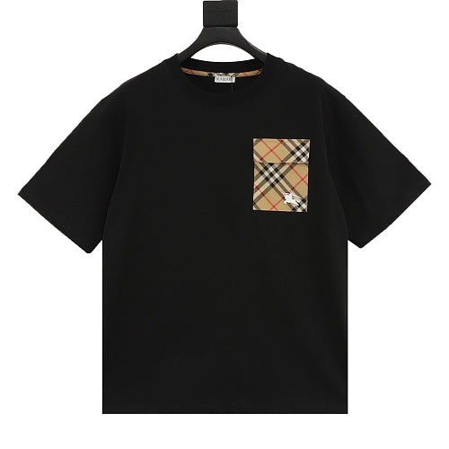 Burberry Equestrian Knight Check Flap Pocket T-Shirt