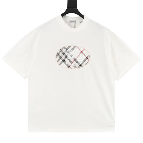 Burberry Oval House Check Equestrian Knight Embroidered Tee