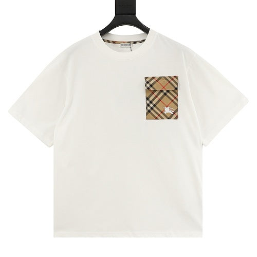 Burberry Equestrian Knight Check Flap Pocket T-Shirt