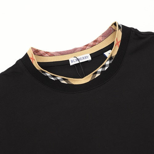 Burberry House Check Collar & Chest Pocket Trim Short-Sleeve T-Shirt