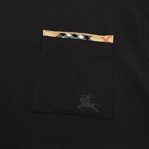 Burberry House Check Collar & Chest Pocket Trim Short-Sleeve T-Shirt