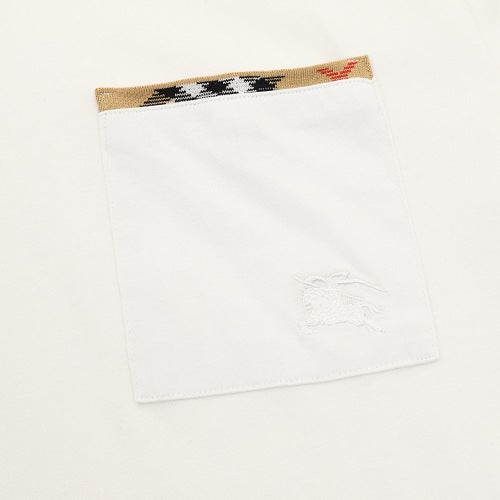 Burberry House Check Collar & Chest Pocket Trim Short-Sleeve T-Shirt