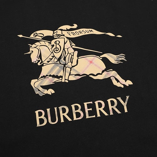 Burberry Gradient Check Equestrian Knight Badge Print T-Shirt