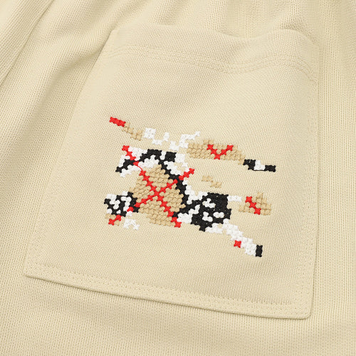 Burberry EKD Cross-Stitch Embroidered Shorts