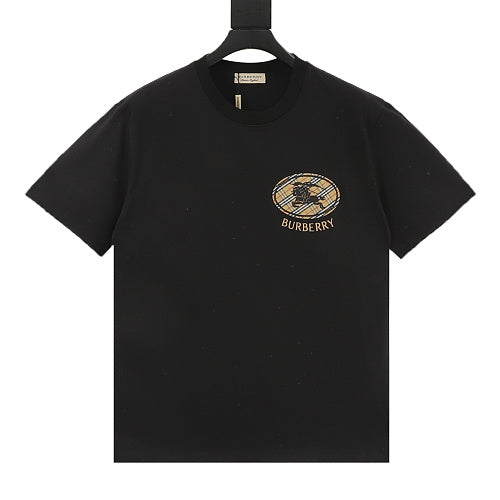 Burberry Oval Check Equestrian Knight Print T-Shirt