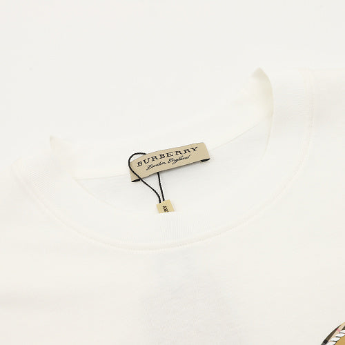 Burberry Oval Check Equestrian Knight Print T-Shirt
