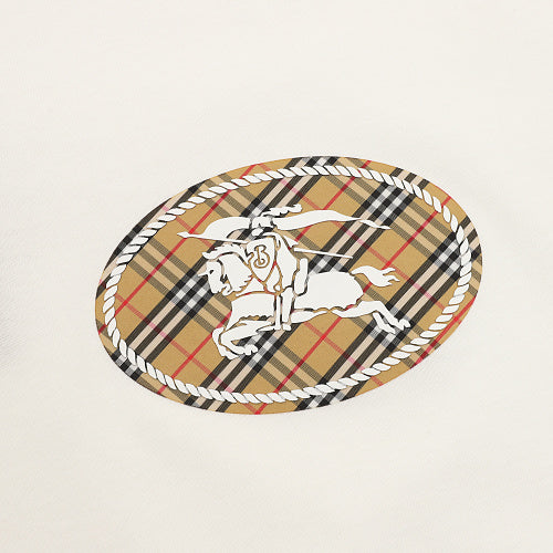 Burberry Oval Check Equestrian Knight Print T-Shirt
