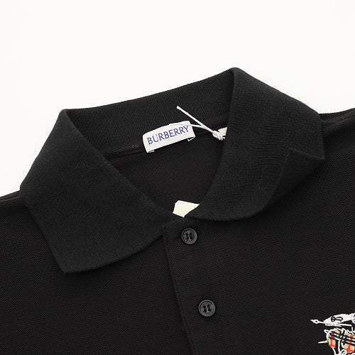 Burberry Check Equestrian Knight Embroidered Polo Shirt