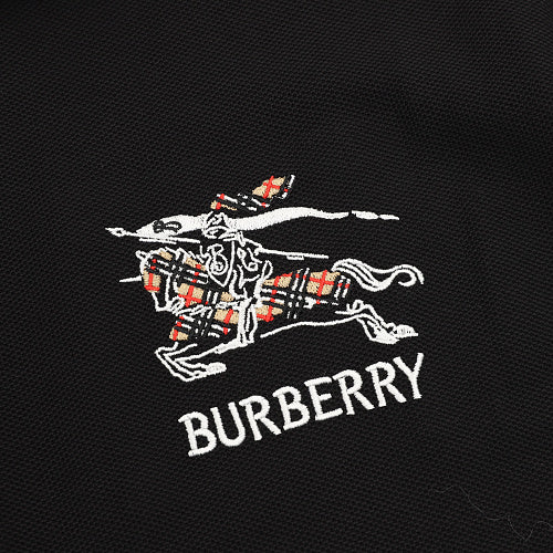 Burberry Check Equestrian Knight Embroidered Polo Shirt