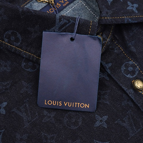 Louis Vuitton LV Monogram Denim Short-Sleeve Shirt