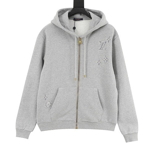 Louis Vuitton LV Sketch-Embroidered Zip Hoodie