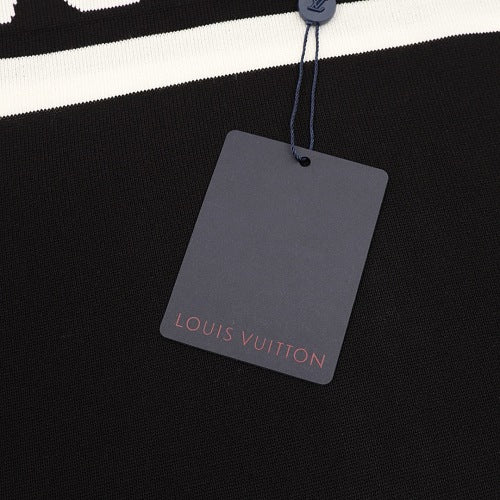 Louis Vuitton Striped Signature Jacquard Knit Polo Shirt
