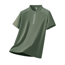 Stand Collar Zip Polo